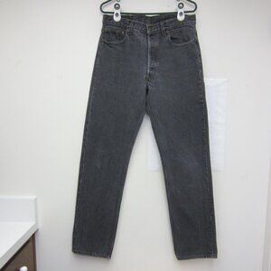 Vtg 80s Levis 501-0658 Fade Black Jeans Tag 34x34 Real 33x32 USA Made